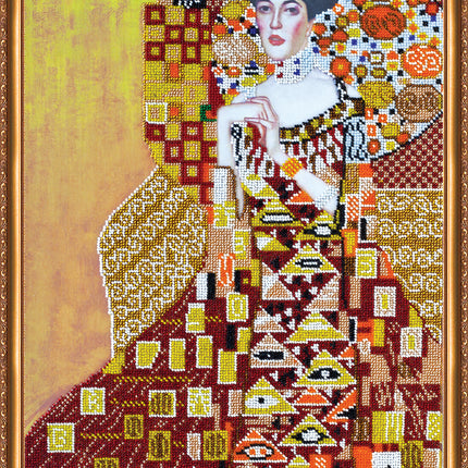 DIY Bead Embroidery Kit "Golden Adel" 12.6"x16.9" / 32.0x43.0 cm