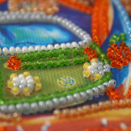DIY Bead Embroidery Kit "Surfing"  5.9"x5.9" / 15.0x15.0 cm