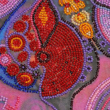 DIY Bead Embroidery Kit "Fly of butterfly" 11.8"x11.8" / 30.0x30.0 cm