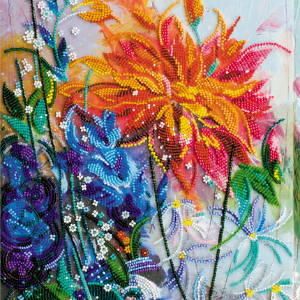 DIY Bead Embroidery Kit "Vivid" 9.8"x13.4" / 25.0x34.0 cm
