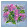 Canvas for bead embroidery "Purple haze" 7.9"x7.9" / 20.0x20.0 cm