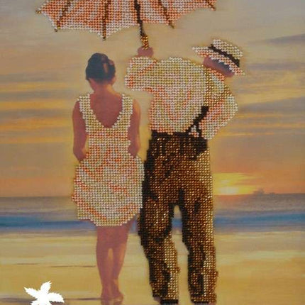 DIY Bead Embroidery Kit "Rendezvous" 11.8"x14.0" / 30.0x35.5 cm