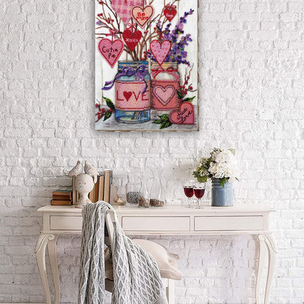 DIY Bead Embroidery Kit "About love" 9.8"x13.4" / 25.0x34.0 cm