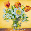 Canvas for bead embroidery "Spring Rhapsody" 11.8"x11.8" / 30.0x30.0 cm