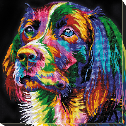 DIY Bead Embroidery Kit "Faithful friend" 11.8"x11.8" / 30.0x30.0 cm