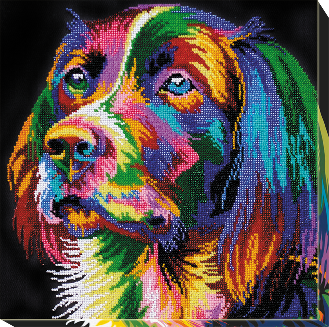 DIY Bead Embroidery Kit "Faithful friend" 11.8"x11.8" / 30.0x30.0 cm