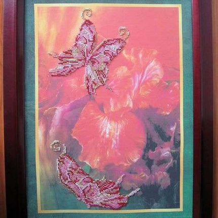 DIY Bead Embroidery Kit "Butterfly" 12.6"x16.9" / 32.0x43.0 cm