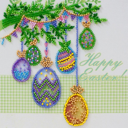 DIY Bead Embroidery Kit "Easter holiday"  5.9"x5.9" / 15.0x15.0 cm