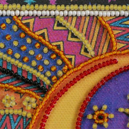 DIY Bead Embroidery Kit "The sun and the moon"  5.9"x5.9" / 15.0x15.0 cm