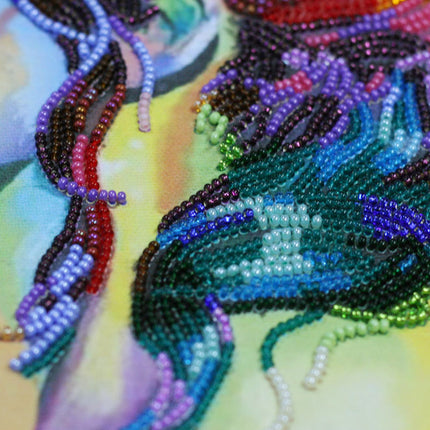 DIY Bead Embroidery Kit "Playful wind" 12.2"x12.2" / 31.0x31.0 cm