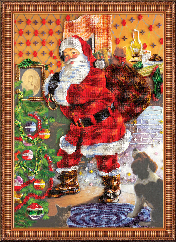 DIY Bead Embroidery Kit "Christmas Eve" 12.6"x16.9" / 32.0x43.0 cm