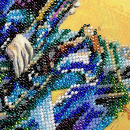 DIY Bead Embroidery Kit "Saxophonist" 12.2"x17.3" / 31.0x44.0 cm