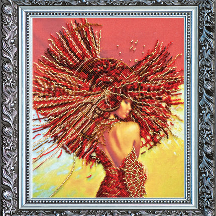 DIY Bead Embroidery Kit "Vivian" 10.2"x11.8" / 26.0x30.0 cm