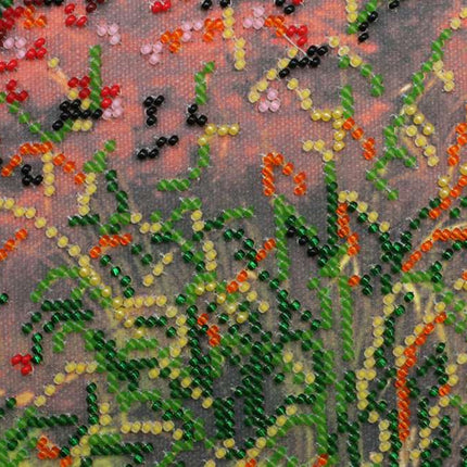 DIY Bead Embroidery Kit "Autumn scenes-1" 7.9"x16.9" / 20.0x43.0 cm