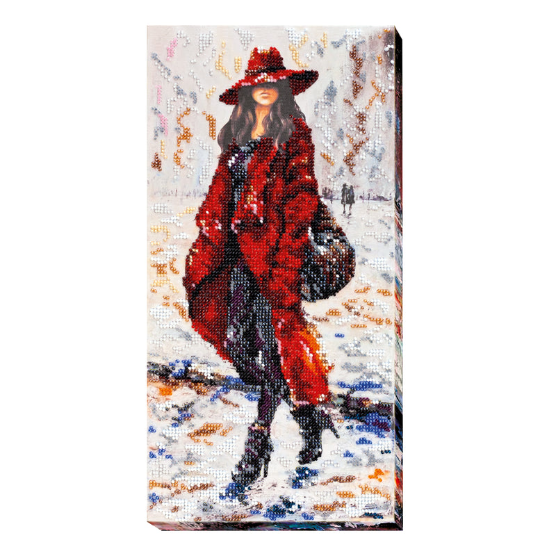 DIY Bead Embroidery Kit "Ellis" 6.7"x13.4" / 17.0x34.0 cm