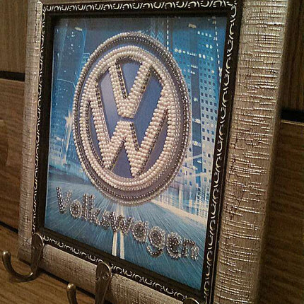 DIY Bead Embroidery Kit "Volkswagen"  5.9"x5.9" / 15.0x15.0 cm