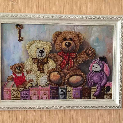 DIY Bead Embroidery Kit "Toys" 16.5"x11.8" / 42.0x30.0 cm