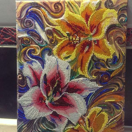 DIY Bead Embroidery Kit "Three virtues" 9.4"x14.2" / 24.0x36.0 cm