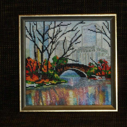 Canvas for bead embroidery "Reflection" 7.9"x7.9" / 20.0x20.0 cm