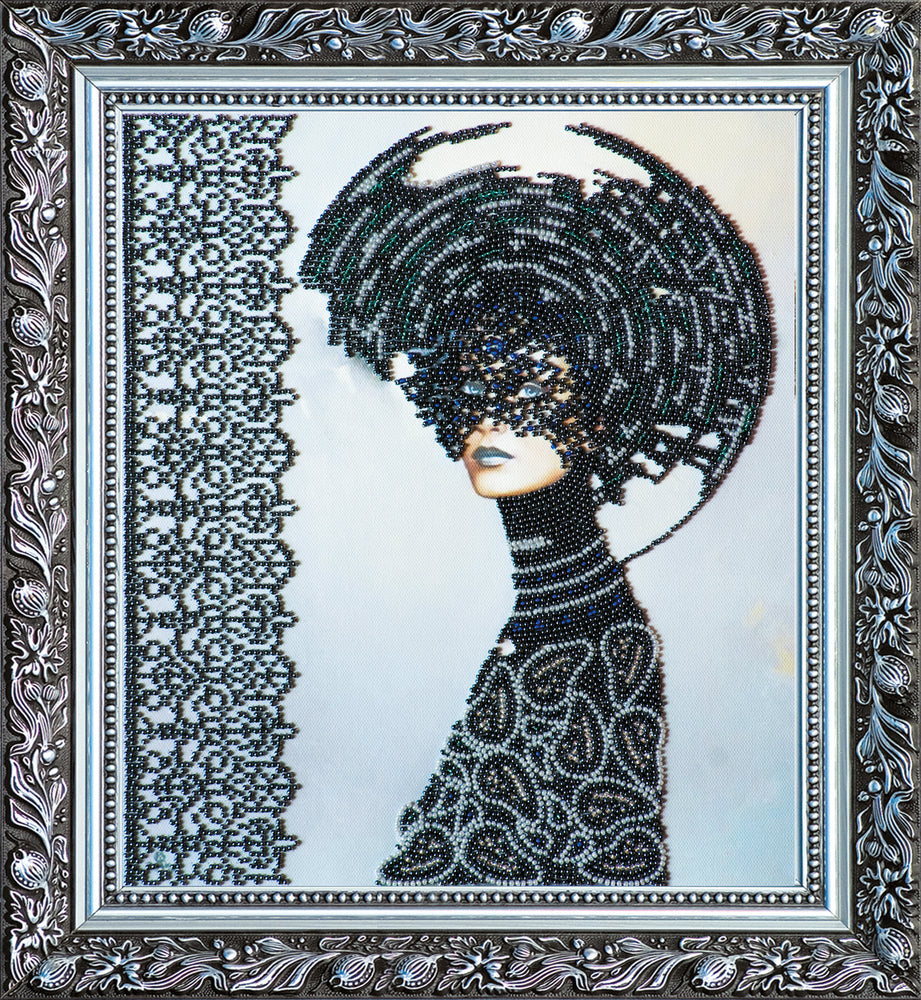 DIY Bead Embroidery Kit "Morgana" 10.2"x11.8" / 26.0x30.0 cm