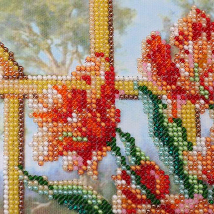 DIY Bead Embroidery Kit "Spring is everywhere-2" 10.2"x13.8" / 26.0x35.0 cm
