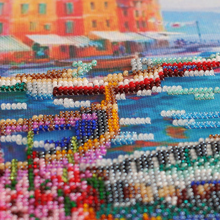 DIY Bead Embroidery Kit "Cozy corner" 11.8"x15.7" / 30.0x40.0 cm