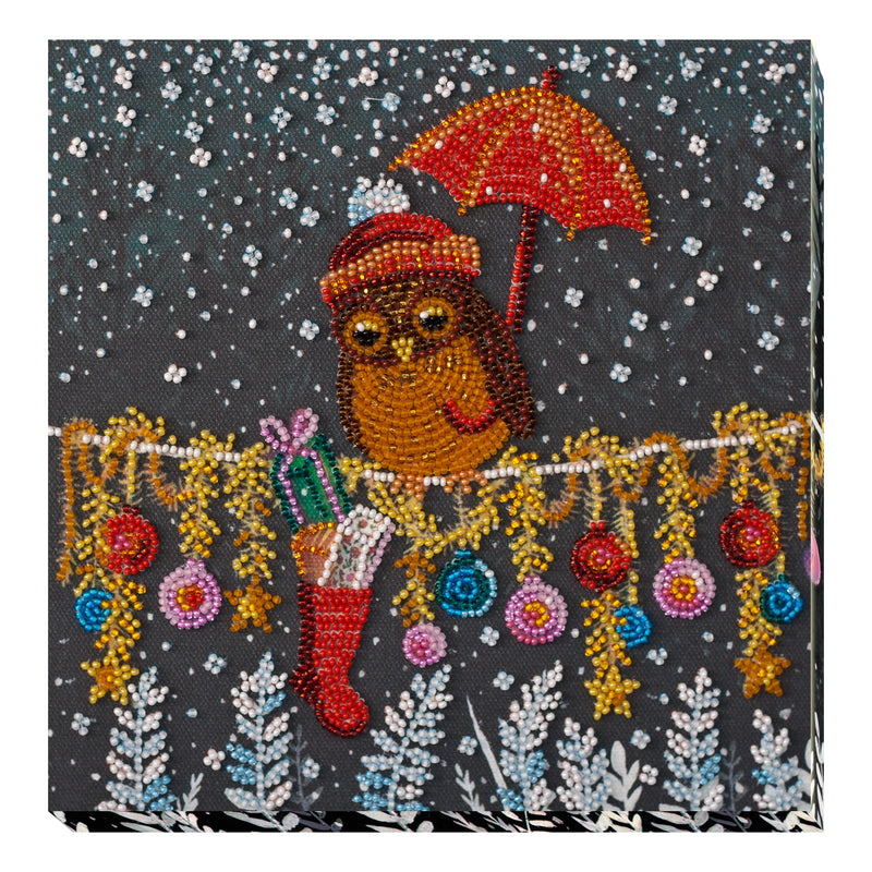 DIY Bead Embroidery Kit "Owl's Gift"