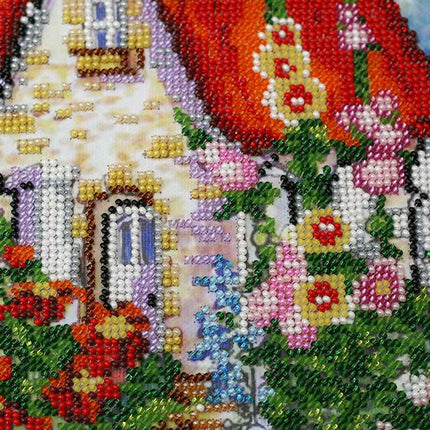 DIY Bead Embroidery Kit "Fabulous summer" 11.8"x11.8" / 30.0x30.0 cm