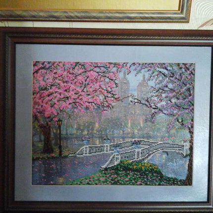 DIY Bead Embroidery Kit "Spring bloom" 15.7"x11.8" / 40.0x30.0 cm
