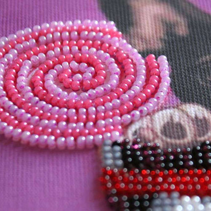 DIY Bead Embroidery Kit "Cute baby"  5.9"x5.9" / 15.0x15.0 cm
