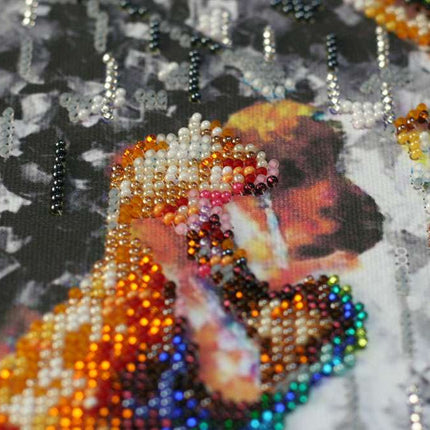 DIY Bead Embroidery Kit "Welcome moment" 11.0"x14.6" / 28.0x37.0 cm