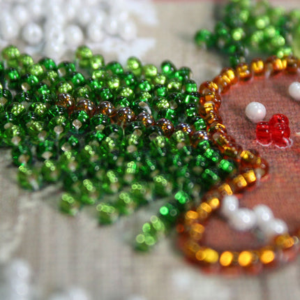 DIY Bead Embroidery Kit "Children's holiday"  5.9"x5.9" / 15.0x15.0 cm