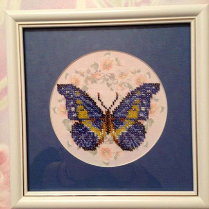 DIY Bead Embroidery Kit "Butterfly"  5.5"x5.5" / 14.0x14.0 cm