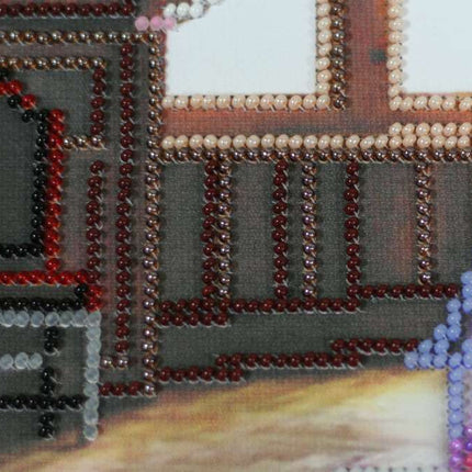 DIY Bead Embroidery Kit "After the promenade" 11.8"x11.8" / 30.0x30.0 cm