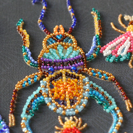 DIY Bead Embroidery Kit "Beetles" 9.4"x13.0" / 24.0x33.0 cm