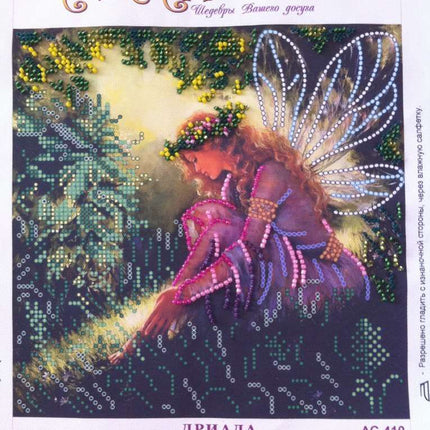 Canvas for bead embroidery "Driada" 7.9"x7.9" / 20.0x20.0 cm