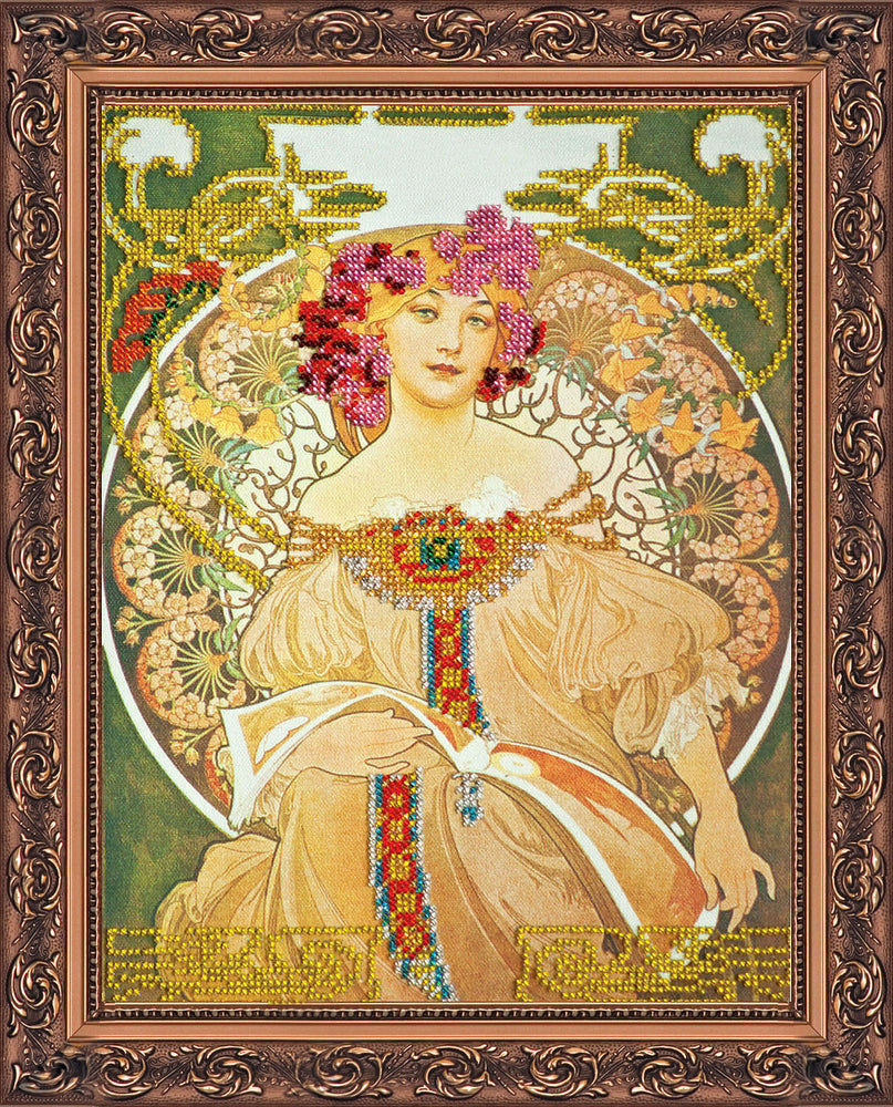 DIY Bead Embroidery Kit "Lubava" 9.3"x12.2" / 23.5x31.0 cm