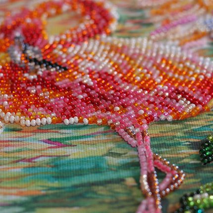 DIY Bead Embroidery Kit "Awe of the senses" 12.2"x13.4" / 31.0x34.0 cm