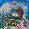 DIY Bead Embroidery Kit "New year‘s night" 10.2"x13.8" / 26.0x35.0 cm