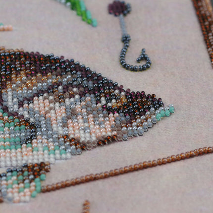DIY Bead Embroidery Kit "Successful fishing" 13.8"x11.0" / 35.0x28.0 cm