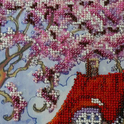 DIY Bead Embroidery Kit "Fabulous summer" 11.8"x11.8" / 30.0x30.0 cm