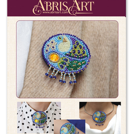 Beadwork kit for creating brooch "Bird"