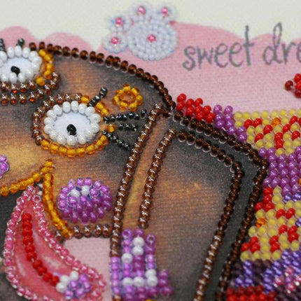 DIY Bead Embroidery Kit "Sweet tooth" 14.2"x5.9" / 36.0x15.0 cm