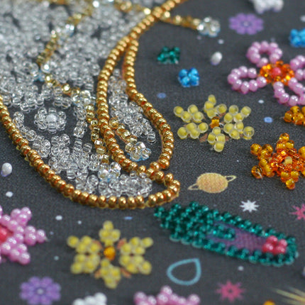 DIY Bead Embroidery Kit "Under the star of hapiness"