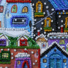 DIY Bead Embroidery Kit "Bright houses"  5.9"x5.9" / 15.0x15.0 cm