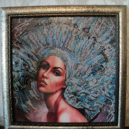 DIY Bead Embroidery Kit "The Four Elements – Air" 12.6"x12.6" / 32.0x32.0 cm