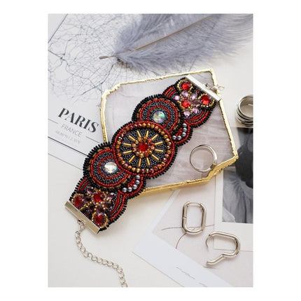 DIY Beadwork kit for creating bracelet "Arabesque - 2"