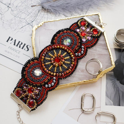 DIY Beadwork kit for creating bracelet "Arabesque - 2"