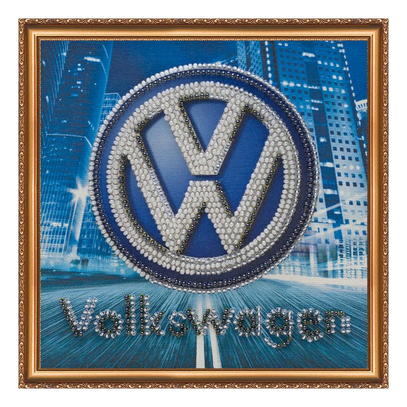 DIY Bead Embroidery Kit "Volkswagen"  5.9"x5.9" / 15.0x15.0 cm