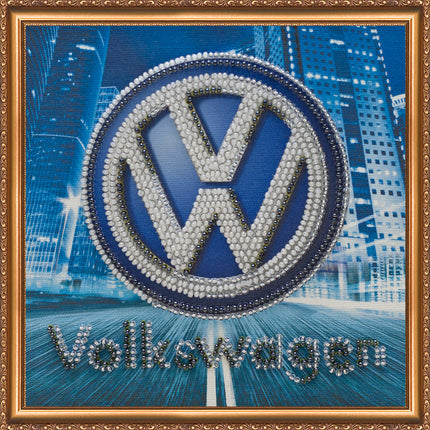 DIY Bead Embroidery Kit "Volkswagen"  5.9"x5.9" / 15.0x15.0 cm